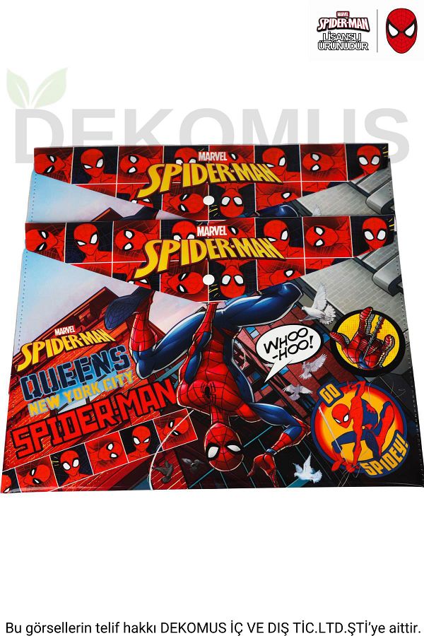 SPIDERMAN-New Season Licensed Spiderman 2-Piece File - Snap Fastener 1