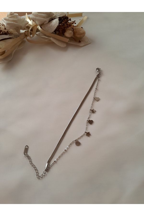 Lunexia-Silver Colored Elegant Design with Heart and Star Figures 1