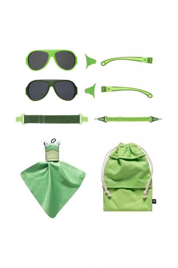 OEM-MOKKI Click & Change Kindersonnenbrille, UV-Schutz, Grün, 2-5 Jahre, 2er-Set 1