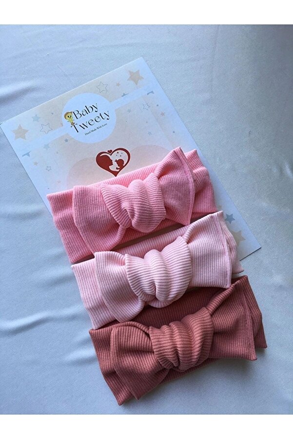 Baby Tweety 3'lü El Yapımı Ribana Kız Bebek Bandana