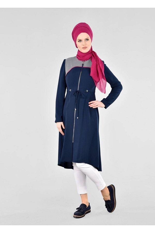 TRENDTESETTÜR-T 1709 نموذج Sufle Hijab Trench 1