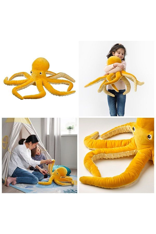 IKEA-Yellow Octopus 50 cm Soft Plush Toy - Blavıngad 1