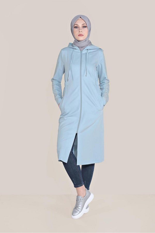 TRENDTESETTÜR-ملابس نسائية بتفاصيل شبكية زرقاء 40666 1