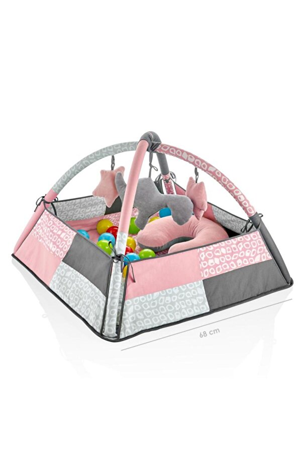 Babyjem 3 Fonksiyonlu Bebek Oyun Jimnastik Halısı Gül Kurusu