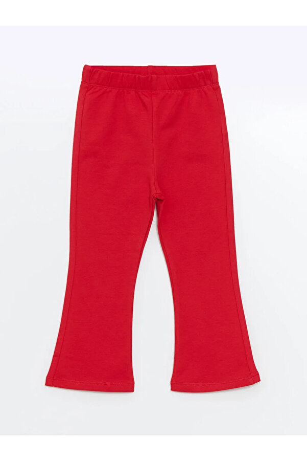 LC Waikiki LCW baby Kırmızı Beli Lastikli Basic ispanyol Paça Kız Bebek Tayt