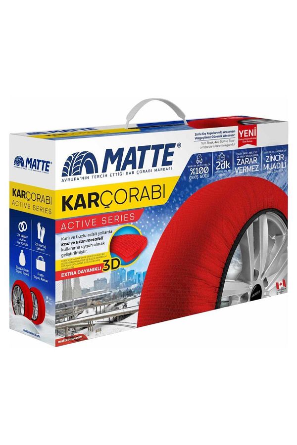Matte-Snow Socks 245/70 R15 Snow Chain Equivalent 2x-large Red 1