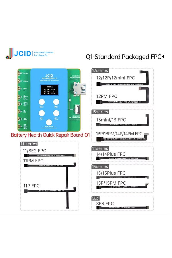 Choice-JC JCID Battery Health Quick Repair Board-Q1 for iPhone 11-15 Series Solve Window Pop-up Modify B... 1