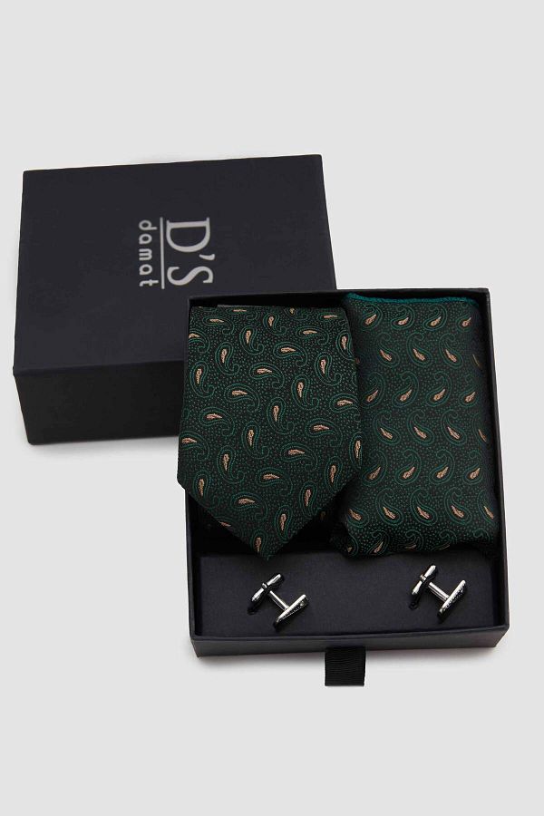 D'S Damat-Стандартни комплекти аксесоари за вратовръзка-носна кърпа-копче за ръкавели 1