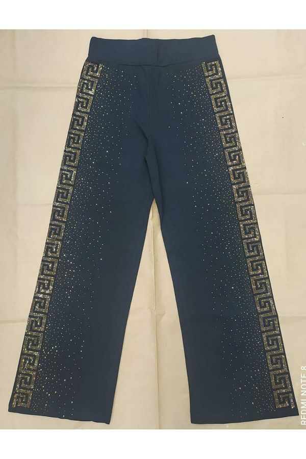 Talha-7777 Model Single Bottom Stone Detailed Trousers 1