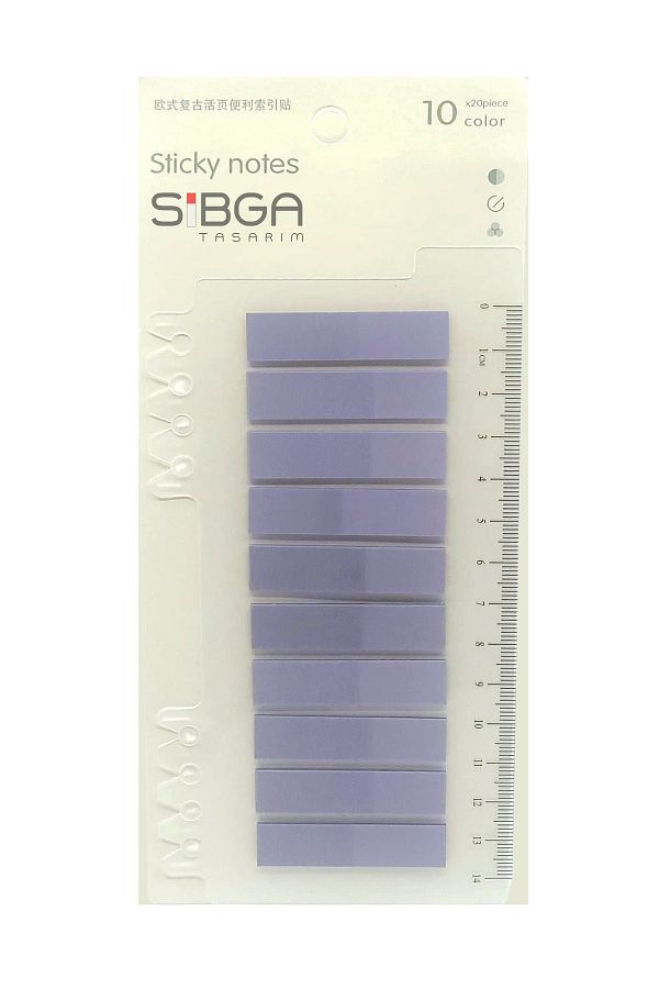sibga tasarım-Purple Clear Color Post-It Note Paper - Bookmark Sticker 1