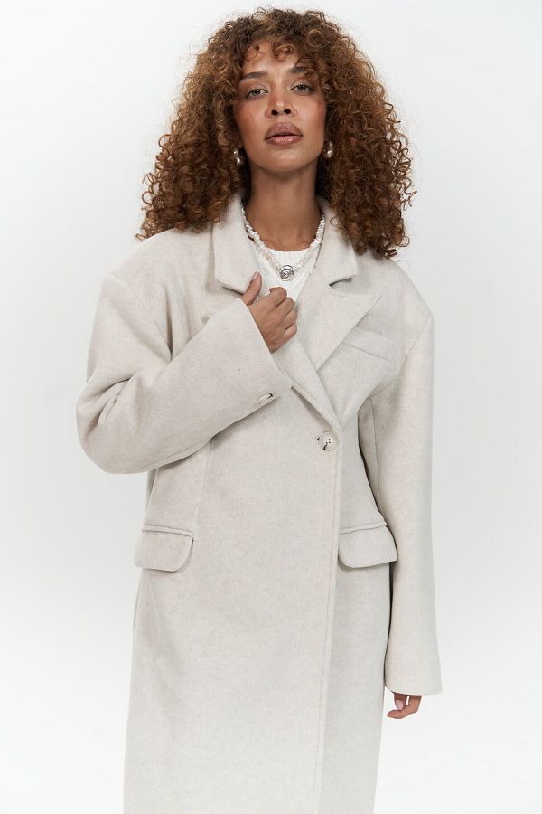 MA COLLECT ON Ophelia Beige Masculine Coat Trendyol