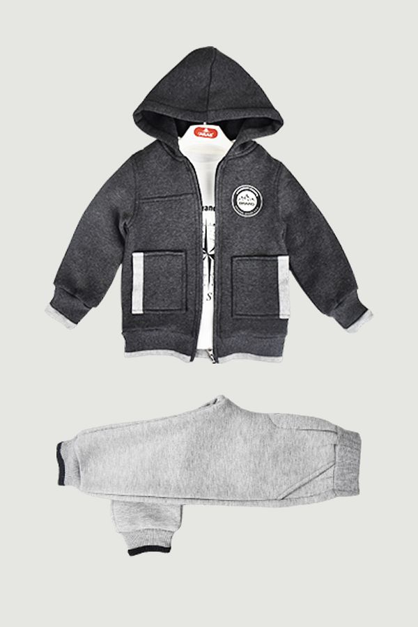 Aras Baby-Boy's Triple Bottom Top Triple Tracksuit Set 1