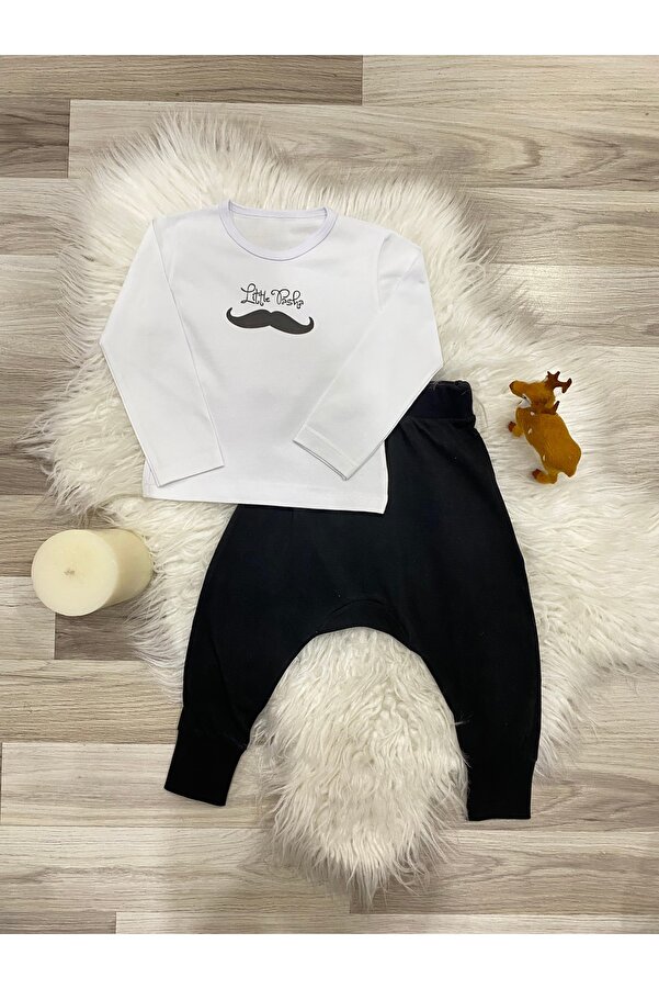 TD Collection PAPYON BASKILI TAKIM  PAMUKLU MODAL Kumaş Çocuk / Bebek ERKEK - Erkek Pantolon %100 pamuklu