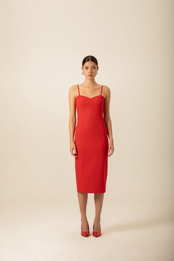 Sweetheart midi dress best sale