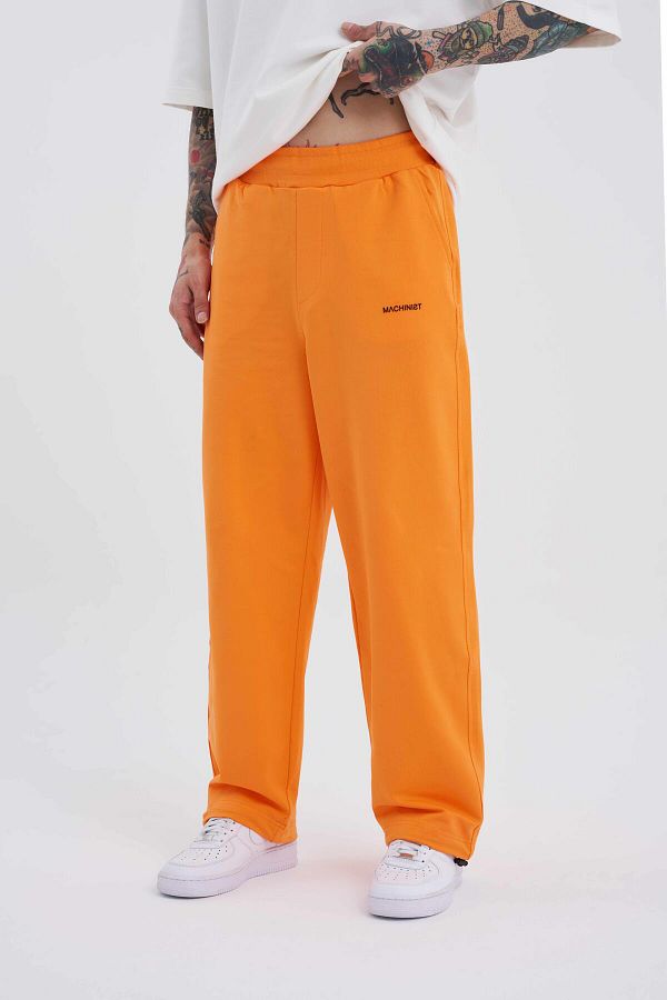 Machinist Men s Basic Oversize Baggy Orange Sweatpants Trendyol