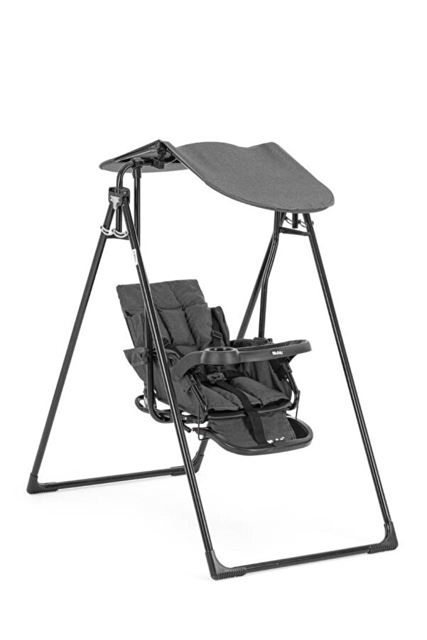 Rival Gondol Yatabilen Tenteli Mama Tepsili Bebek Salıncak Çocuk Salıncakları Antrasit