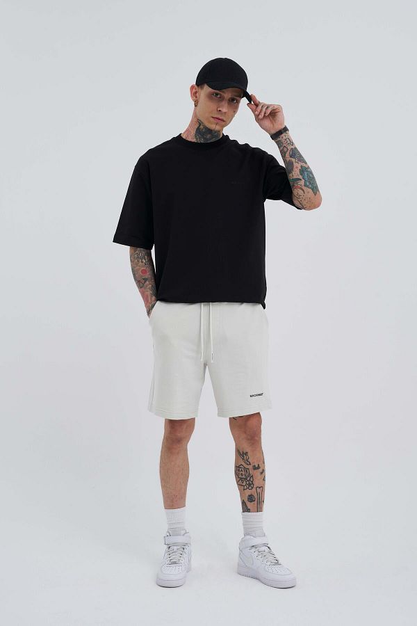 Machinist-Ανδρικό Basic Relaxed Grey σορτς 1