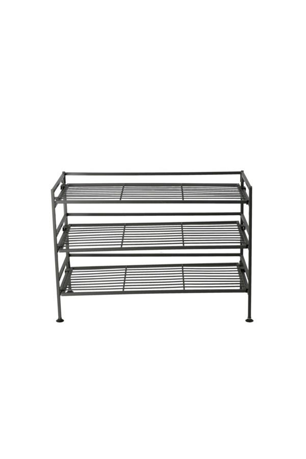 Seville Classics-3-Tier Elegant and Modern Design Rectangular Shoe Rack 1