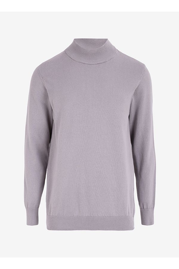 Limon Men s Grey Basic Plain Sweater Half Turtleneck Size 2XL Mml4Wm Kzk9512 Trendyol
