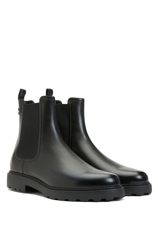 Bally Men's Black Leather Boots Size: 7.5- Trendyol