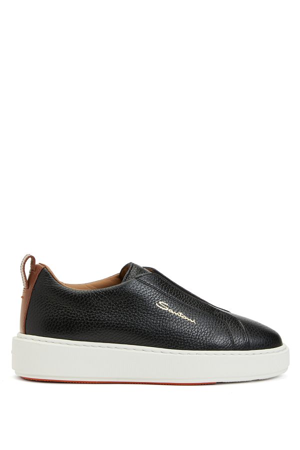 Santoni Women s Black Leather Sneaker Size 36 Trendyol