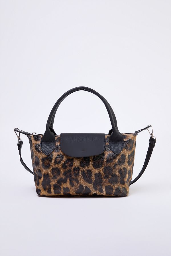 Trendyol Shoes Leopard Print Clamshell Cross Strap Brown Mini Women s Shoulder Bag Takaw25Oc00000 Trendyol