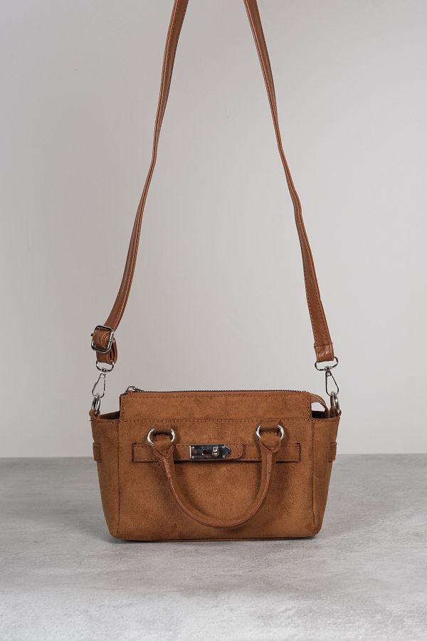 Cantac mstore Str Suede Mini Bag with Buckle and Cross Strap Trendyol
