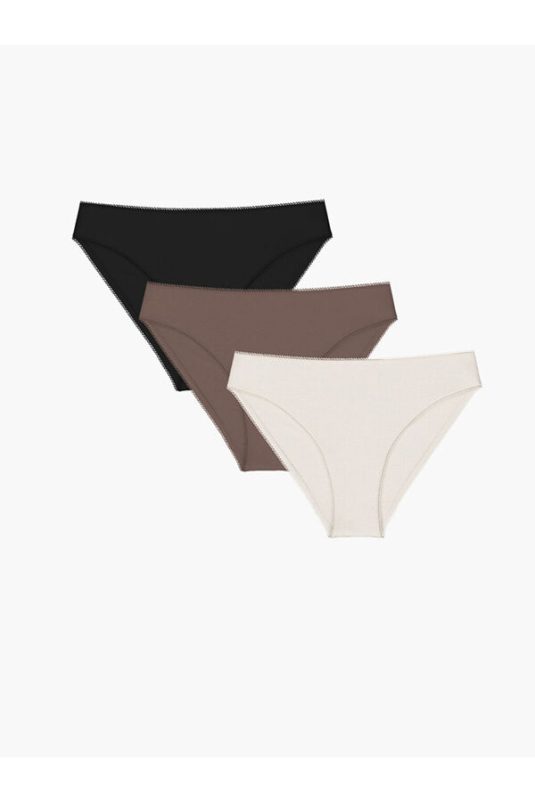 LC Waikiki-Pachet de 3 chiloți bikini uni 1