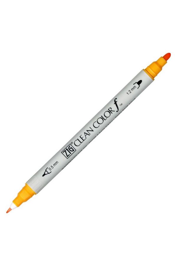 Zig-Clean Color F Tcs-6000t 052 Bright Yellow Double Sided Pen 1