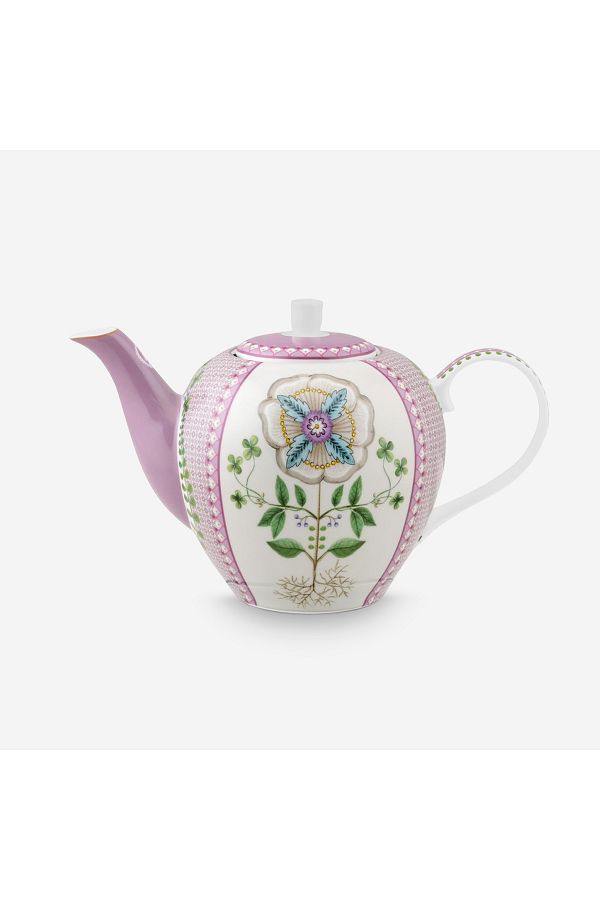 Pip Studio-Lily & Lotus Purple Porcelain Teapot 1600 ml 1