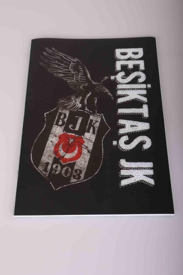 Beşiktaş-Licensed Checkered A4 PP Cover 60 Sheets Notebook 1