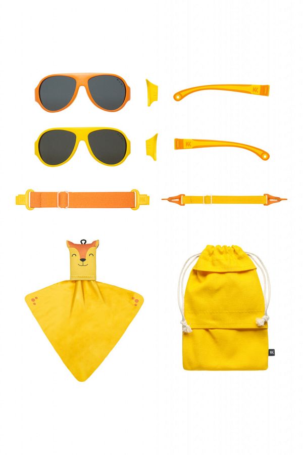 OEM-MOKKI Click & Change Kindersonnenbrille, UV-Schutz, gelb, 2-5 Jahre, 2er-Set 1