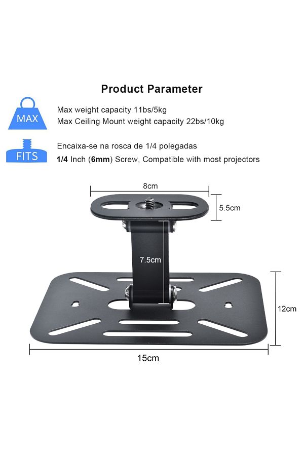 ZDSSY-Large Desktop Projector Holder Stand Table Mobile Projector Mount Removable Adjustable Universal Pro 1