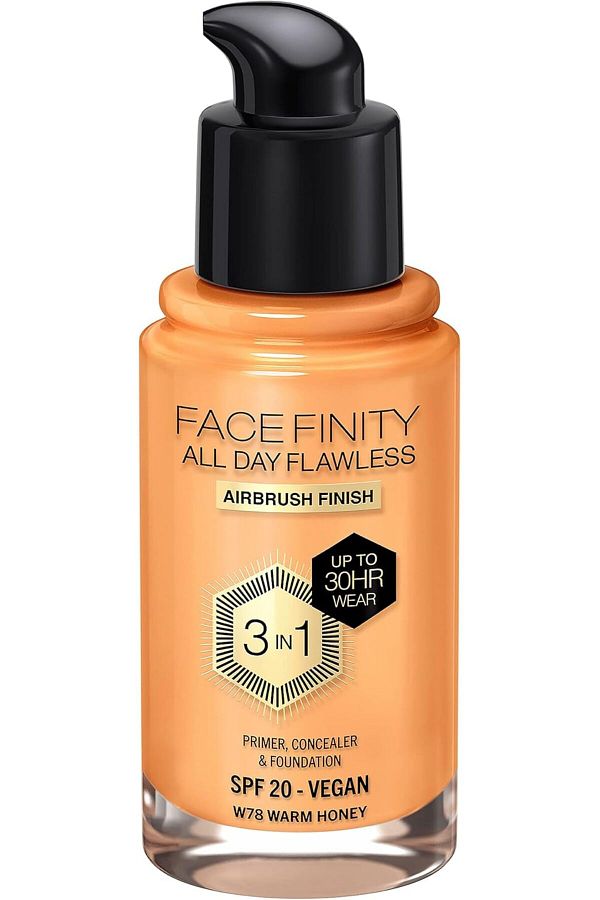 Max Factor-Facefinity All Day Flawless Foundation - W78 - Warm Honey, 30ml 1