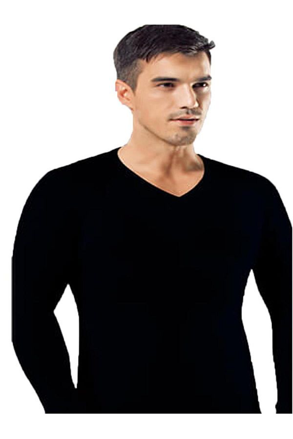 Namaldı-174 Men's V-Neck Thermal Long Sleeve Underwear 1