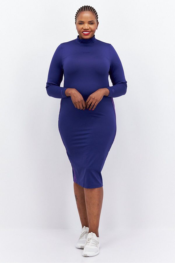 adidas Women Plus Size Long Sleeve Outdoor Dress Dark Purple Trendyol