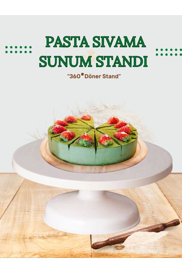 Milea-New Year's Table Cake Plaster and Presentation Stand with Rotating Head 1