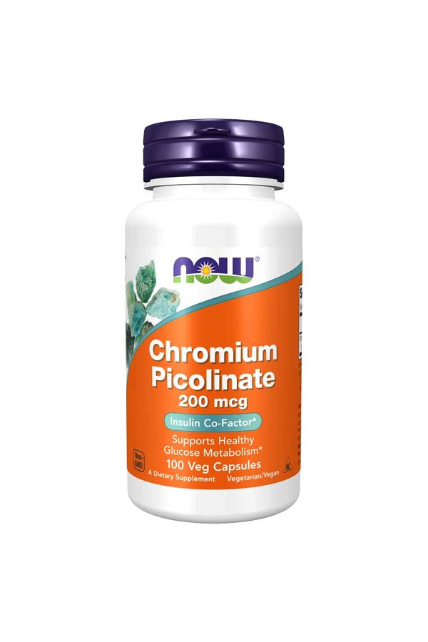 Now-Chromium Picolinate, 100 Veggie Capsules, 200 mcg 1
