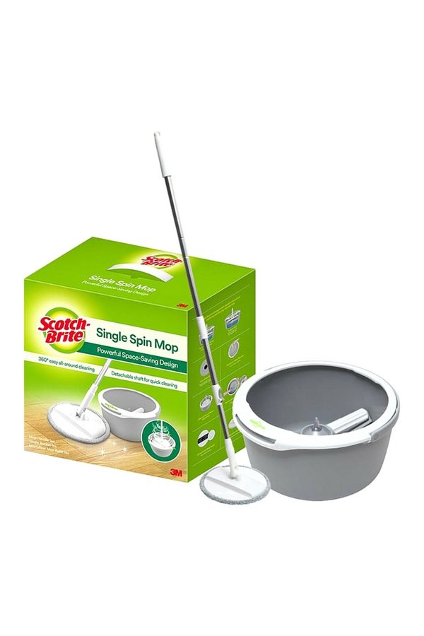 Scotch Brite-Single Bucket Space-Saving Spin Mop for Floor Cleaning 4L 1