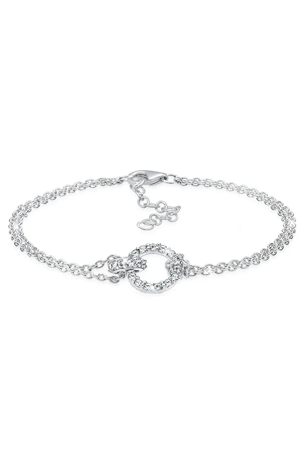 ELLI-Brățară de damă Cerc Strălucitor Elegant cu cristale din argint 925 1