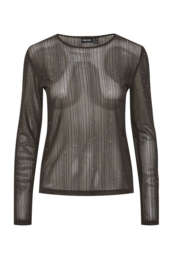 PIECES-LS SHIMMER LUREX OP-NECK TOP 
 QUALITÄT AS OFFER SAMPLE 1