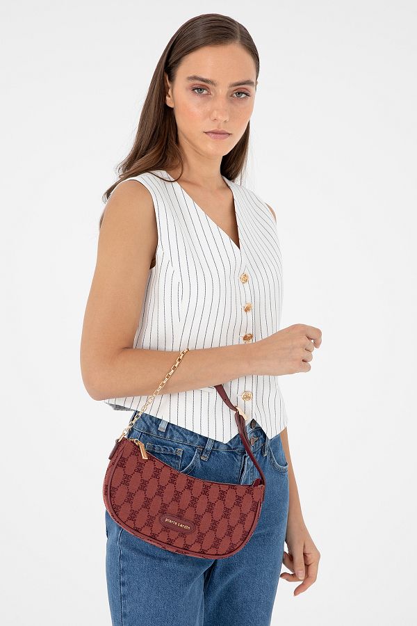 Pierre Cardin-Torebka damska na ramię Claret Red 05Po24K1678 1
