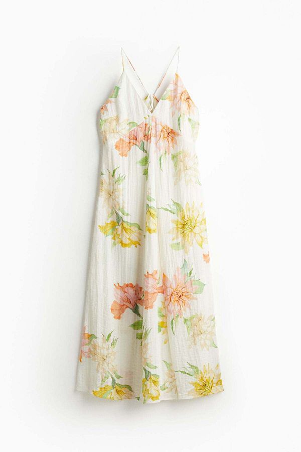 H M White Strappy Dress - Trendyol H M White Strappy Dress - Trendyol