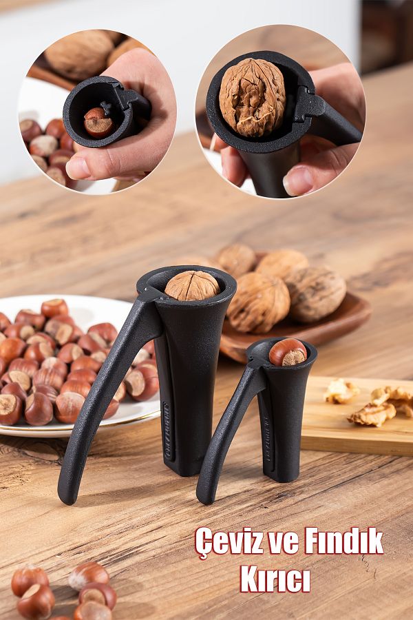 Porsima-Eco Terminator 2-Piece Cast Nut and Walnut Cracker Stainless Walnut and Nut Crackers 1