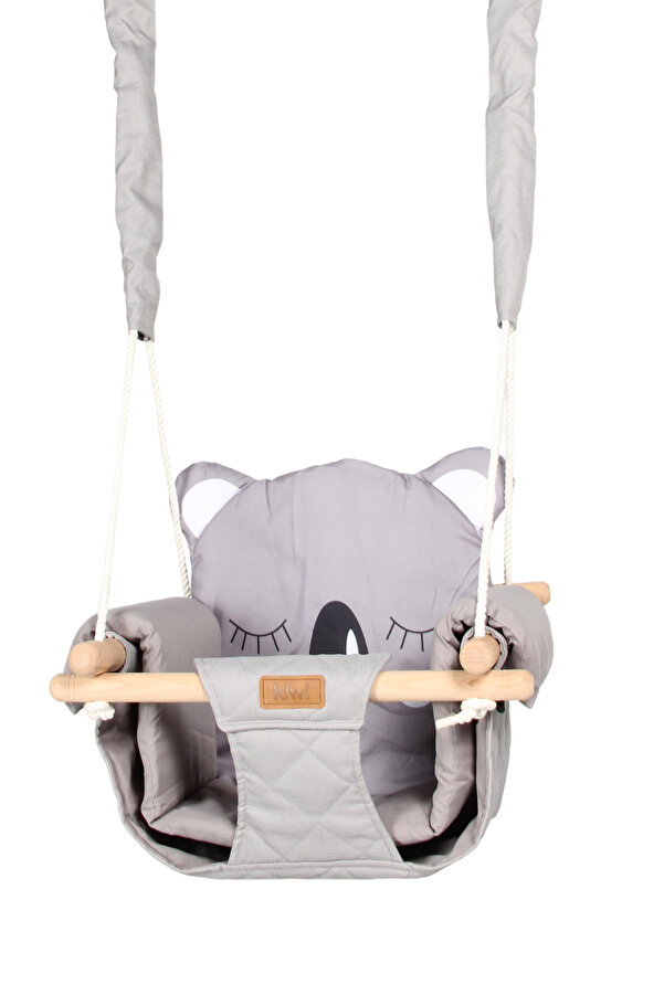 Kiwi Figürlü Ahşap Salıncak, Minderli, Bebek Salıncak, Ev Tipi Salıncak, Bahçe Çocuk Salıncak