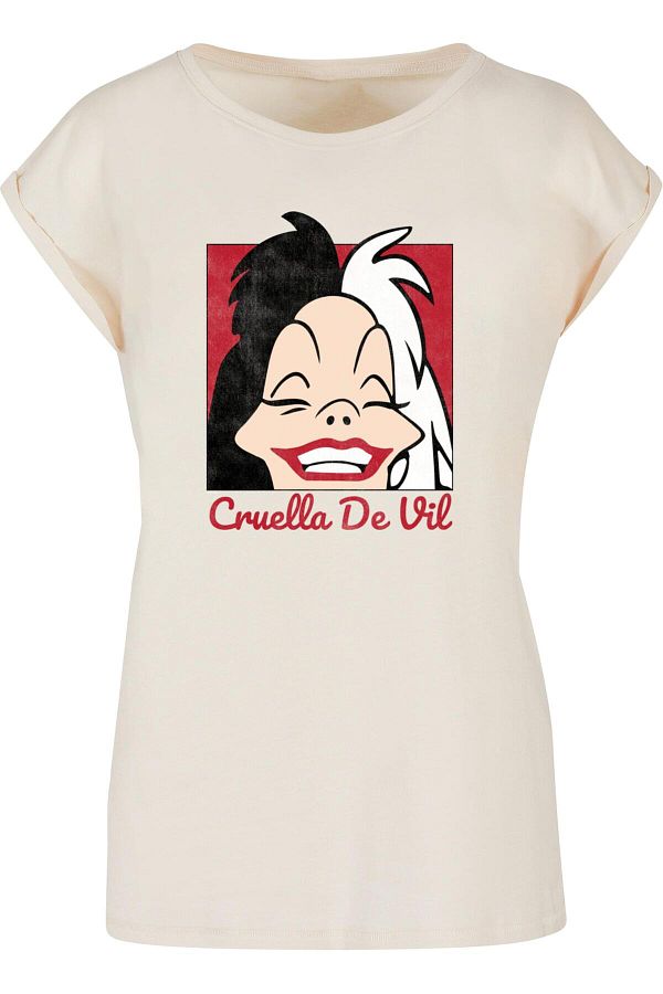 ABSOLUTE CULT-Damen 101 Dalmations - Cruella De Vil Kopf T-Shirt 1