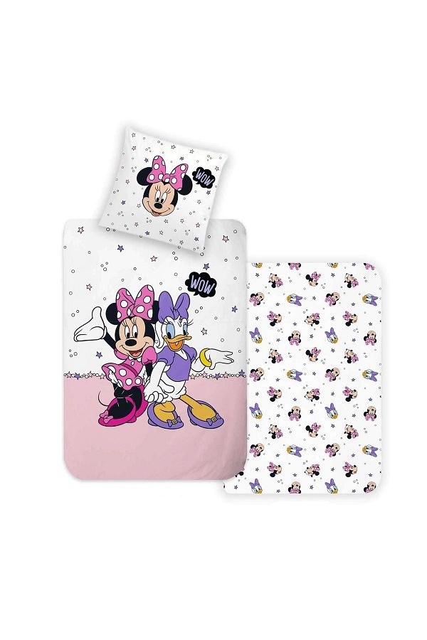 Disney Collection-Minnie Kinder Wendebettwäsche-Set 140x200, Kopfkissenbezug 60x70, Baumwolle 1