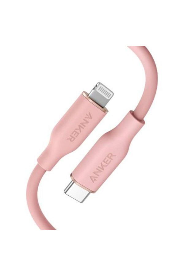 Anker-PowerLine III Flow USB-C to Lightning Cable 3ft Pink | Soft, flexible, and durable 1