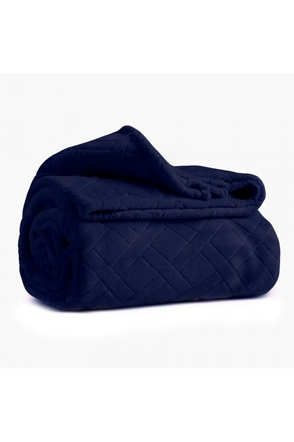 Karaca-Elanor Kuscheldecke in Navy 1