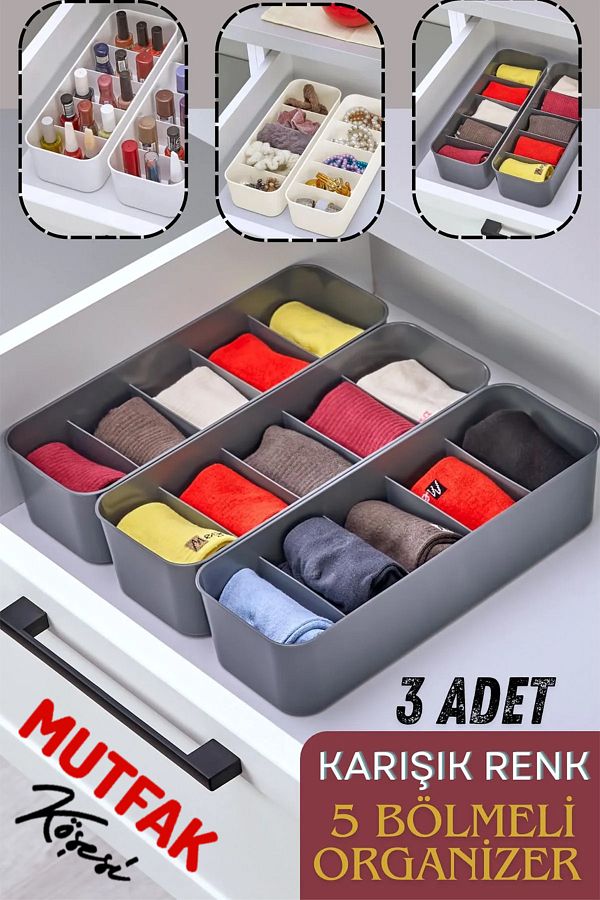 Mutfak Köşesi-3 Τεμάχια 5 Διαμερισμάτων Organizer - Organizer 1